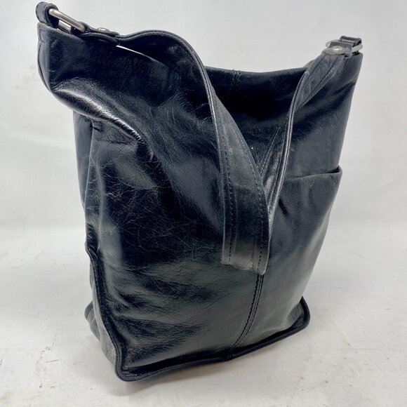 HOBO International Meredith Black Leather Shoulder Hobo Bag - Picture 6 of 7
